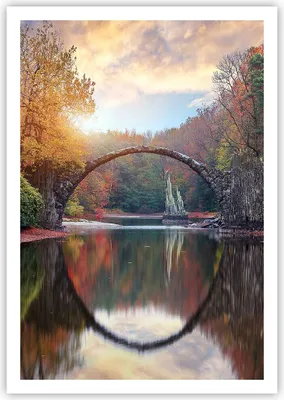 Produktbild von Poster - Poster ohne Rahmen - Garten Rhododendren Brücke - 70x100 cm - Wand Bild - Wanddeko - Wandbilder - Kunstposter - Wandposter - Bilder - Kunstdruck - Wanddekoration - Wandbild - P2XPA70x100-4660