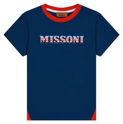 Produktbild von Missoni - T-Shirt für Kinder, Regulär GT22509 (164) (Marine/Rot)