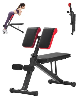 Image de VEVOR Banc de musculation multifonctionnel pour l'entraînement de tout le corps, banc d'extension, chaise romaine, capacité de poids de 150 kg, entraîneur du dos, salle de fitness à domicile