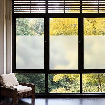 Produktbild von Milchglasfolie statisch haftend 2er Set (je 45x200cm) – Sichtschutz-Folie, blickdicht & lichtdurchlässig – Selbstklebende Fensterfolie ohne Kleber