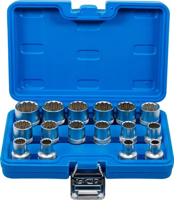 Dopsleutelset Zwölfkant 12,5 mm (1/2") 8–24 mm 16-tlg.