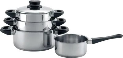 Image de Ensemble de casseroles Cookinglife - en acier inoxydable - 4 pièces