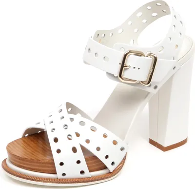 Produktbild von F3228 sandalo donna weiß TOD'S scarpe Sandale Schuh Frau