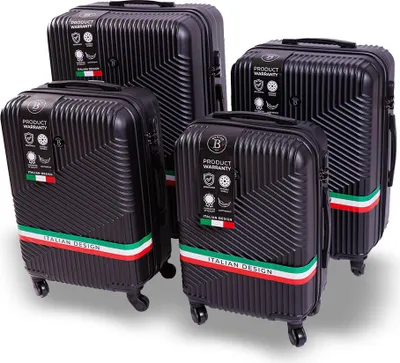 Produktbild von Reisekoffer BERTOO Milano - schwarz Set 4 in 1