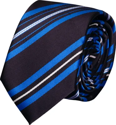 Produktbild von Fabio Farini - 1 Stück Herren Krawatte Schwarz - verschiedene Schwarze Männer Schlips in 6cm Schmal (6cm), Schwarz Blau Weiß - Black Sabbath/Neptune/Chill