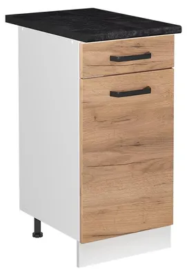 Zdjęcie produktu dla Szafka pod zlew Vicco R-Line Dąb goldkraft/Biały 40 cm blat roboczy Antracyt, Model 72881