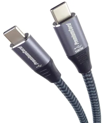 Zdjęcie produktu dla Kabel PREMIUMCORD USB-C M/M, 100 W, 20 V/5 A, 480 Mbit/s, krótki, 2 m (ku31cw2)