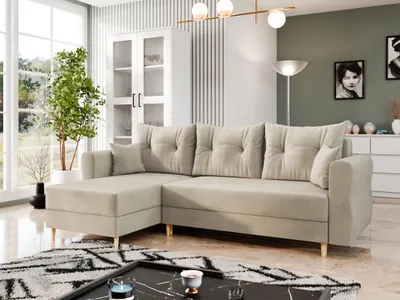 Obrázok produktu pre Rohová sedacia súprava EXETER - svetlá béžová