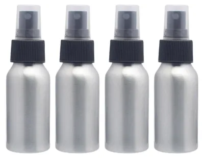 Produktbild von 4 Stück 50 Leere Aluminium-Sprühflaschen, Nachfüllbare Kleine Zerstäuber für Reisen