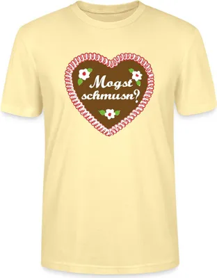 Produktbild von Spreadshirt Lebkuchenherz Volksfest Tracht Trachtshirt Uni Bio T-Shirt, XL, Creme