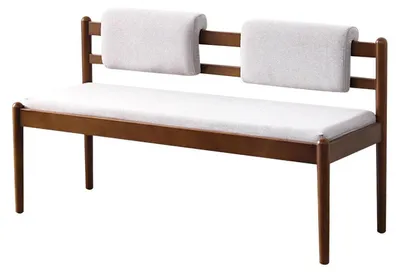 Obrázek produktu pro Dřevěná lavička s opěradlem, hnědá, 125 cm
