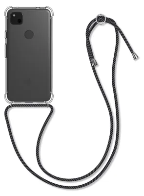 Produktbild von kwmobile Necklace Case kompatibel mit Google Pixel 4a Hülle - Silikon Cover mit Handykette - Band Handyhülle Mehrfarbig