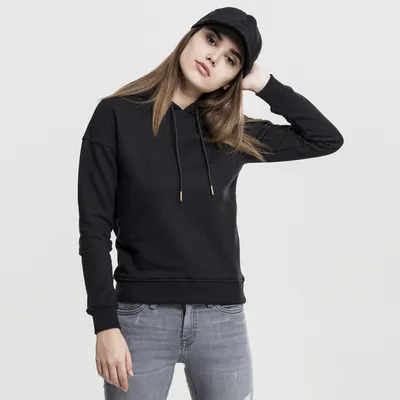Zdjęcie produktu dla Urban Classics TB1524 | Damska bluza z kapturem i szerokimi ściągaczami - Kolor: Czarny - Rozmiar: L