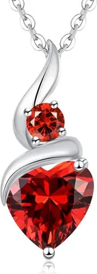 Produktbild von Kette Damen Infinity Herz Anhänger 925 Sterling Silber Geburtsstein Halskette