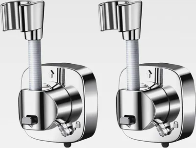Produktbild von 2 Stück Duschkopfhalterung, Duschhalterung Ohne Bohren, 360° Verstellbare Duschhalterung mit Starkem Saugnapf Für Duschkopf/Duschbrause/Handbrause /shower head | Wandmontage Bad