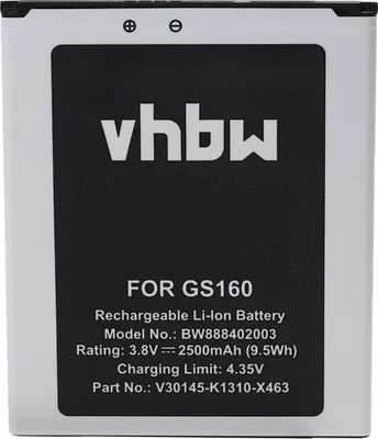 Produktbild von vhbw Akku Ersatz für Gigaset V30145-K1310-X463 für Handy Smartphone Telefon (2500 mAh, 3,8 V, Li-Ion)
