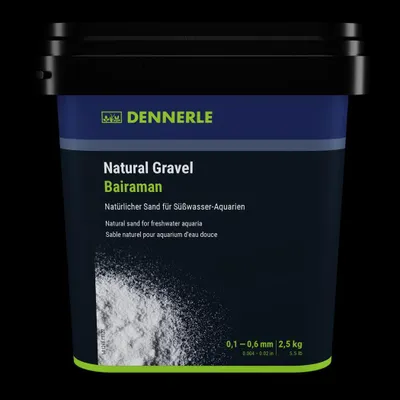 Produktbild von Aquariensand Natural Gravel Baira Dennerle 0,1 -0,6 mm weiß 2,5 Kilogramm Aquascaping