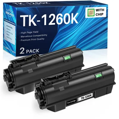 Immagine prodotto di Omgoods - Toner TK1260 (confezione da 2, nero) per stampanti Kyocera