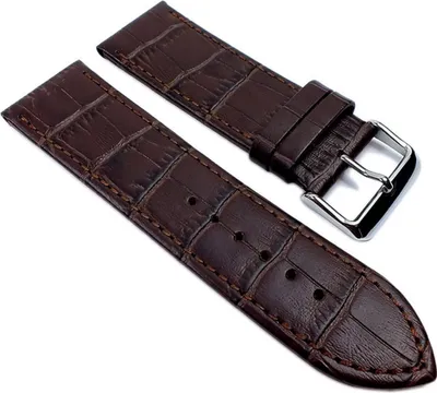 Produktbild von Minott Big Fashion - Louis. Prägung Ersatzband Uhrenarmband Kalbsleder Band Dunkelbraun 21932S, Anstoß:28 mm