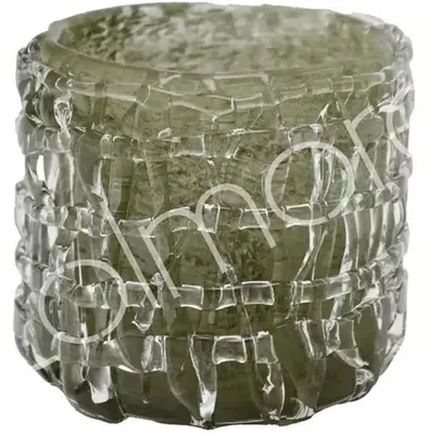 Produktbild von Teelichthalter MOLTEN Ø15x13cm Grün