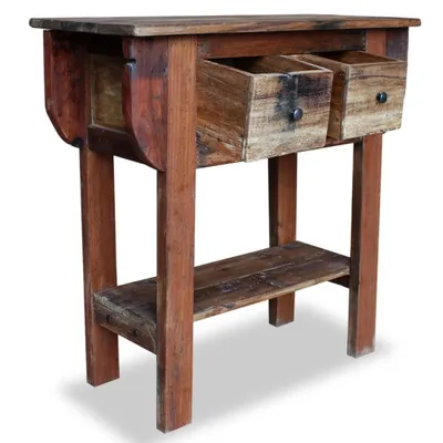 Produktbild von The Living Store Konsolentisch Altholz Massiv 80 x 35 x 80 cm