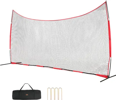 Obrázek produktu pro Ochranná síť, 620 x 140 cm, síť na míčové sporty, tréninkové vybavení s přenosnou taškou, ochranná síť pro baseball, softball, lakros, fotbal a hokej, pro zahradu