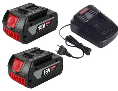 Image de Batterie lithium-ion, capacité 6000 mAh, chargeur 2 x 6,0 Ah, 18 V