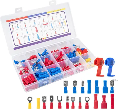 Produktbild von alca® Kabelschuhe SET 220 Stk. elektrische Steckverbinder Flachstecker Lötverbinder Quetschverbinder Stoßverbinder Abzweigverbinder Schnellverbinder