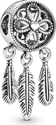 Produktbild von PANDORA Charm 797200 Spiritual Dreamcatcher Silber 925 Traumfänger