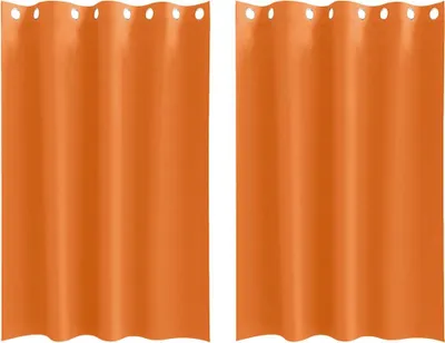 Produktbild von vidaXL Verdunkelungs-Vorhänge mit Ringen 2 stk. Helles Orange