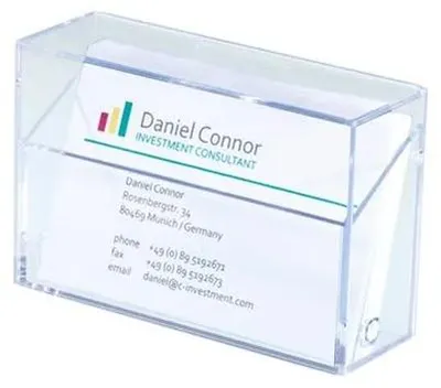 Image de Boîte pour cartes de visite 85x55mm transparent paquet de 20 pièces