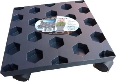 Produktbild von alpfa 891282 Kunststoff Pflanzroller eckig 30x30 cm anhrazit bis 50 kg