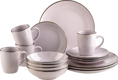 Produktbild von Kombiservice, Steinzeug Kombiservice, Steinzeug METALLIC RIM Mäser
