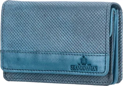 Produktbild von The Skandinavian Brand Damen Leder Geldbörse Quer - Blue : Blue Farbe vom Hersteller: Blue
