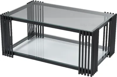 Produktbild von Metall Couchtisch Schwarz Luxus Design Elegantes Möbel Wohnzimmer Couchtische