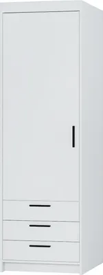 Produktbild von Kleiderschrank Garderobenchrank ELEN 1D3S weiß