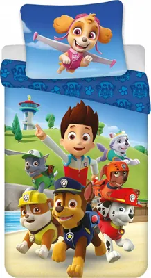 Produktbild von Unyqoos® Paw Patrol Kinderbettwäsche-Set 140 x 200 cm + 70 x 90 cm, Polyester, multicolor, 2-teilig, beidseitig bedruckt (Bett- & Kissenbezug)