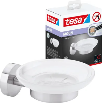 Produktbild von tesa MOON Seifenhalter zum Kleben silber