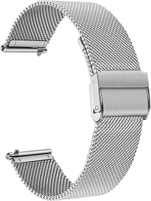 Immagine prodotto di Bracciale in metallo a rete, cinturino di ricambio da 18mm, 20mm o 22mm, con sistema di fissaggio rapido, per smartwatch