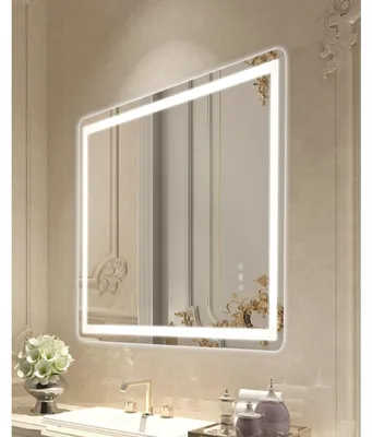 Obrázok produktu pre Zrkadlo do kúpeľne - LED zrkadlo - nástenné zrkadlo - zrkadlo na líčenie - osvetlenie do kúpeľne - 70x100 cm