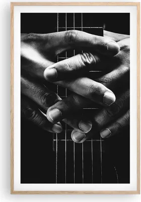 Produktbild von Gerahmtes Poster - Rahmen in heller Eiche - Gitarre Musiker Musik - 61x91,5 cm - Wand Bild - Wanddeko - Wandbilder - Kunstposter - Wandposter - Bilderrahmen - Bilder - Kunstdruck - P2NPA61x91-4960
