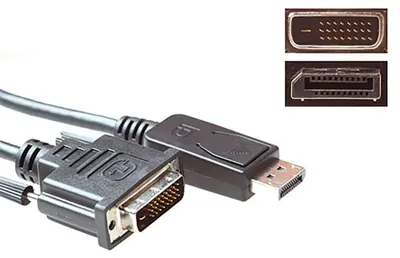 Obrázek produktu pro ACT AK3993, 1 m, DisplayPort, DVI-D, Samec, Samec, Měď