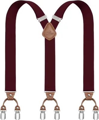 Imagen del producto de Suspensorios para hombre, diseño en forma de "Y", 3,5 cm de ancho, con 6 clips metálicos, ajustables, ideales para el uso diario