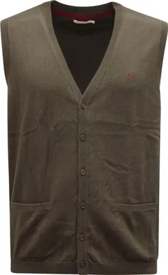 Zdjęcie produktu dla 2144Az Gilet Uomo Sun 68 Męski Sweter Bez Rękawów Z Mieszanki Wełny Zielony