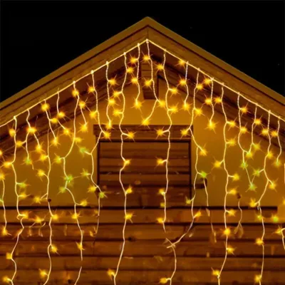 Lichterkette Eiszapfengirlande 5 m warmweiß für Innen