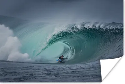 Produktbild von MuchoWow® Poster Surfer in großer Welle 60x40 cm - Schlafzimmerdekoration