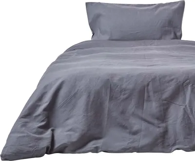 Immagine prodotto di HOMESCAPES Set di biancheria da letto antracite, 135 x 200 cm