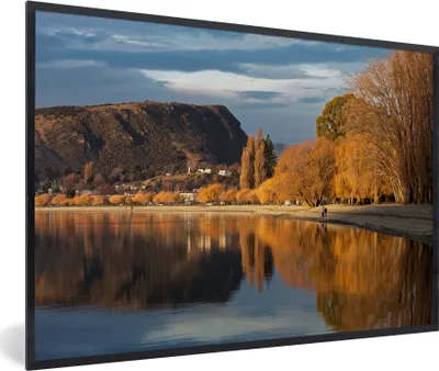 Produktbild von MuchoWow® MuchoWow® Gerahmtes Poster See - Berg - Wald 60x40 cm - Poster mit zchwarzem Bilderrahmen - Printing - Wanddeko Schlafzimmer