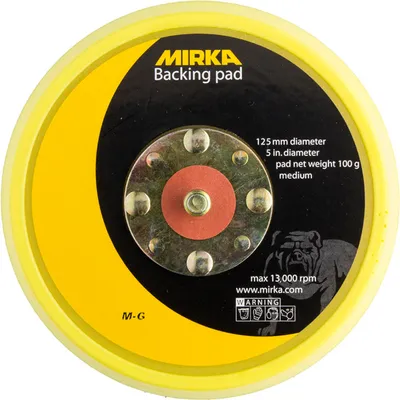 Produktbild von MIRKA MIRKA KLETT-Teller medium Ø 125 mm ungelocht 5/16“ Gewinde Klett (1 St)