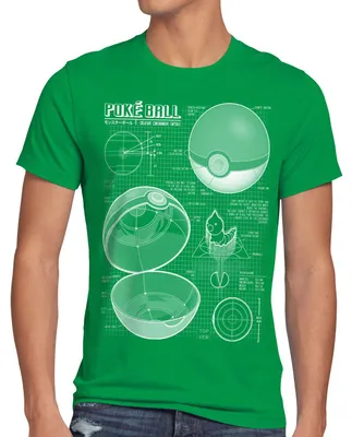 Produktbild von A.N.T. Mosterball Blaupause Herren T-Shirt monster spiel online